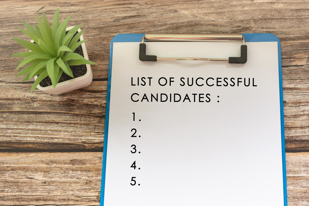 List of successful candidates